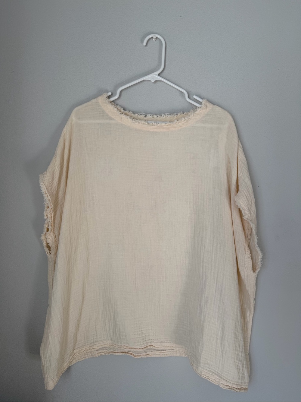 Black Crane Double Gauze Cotton Top